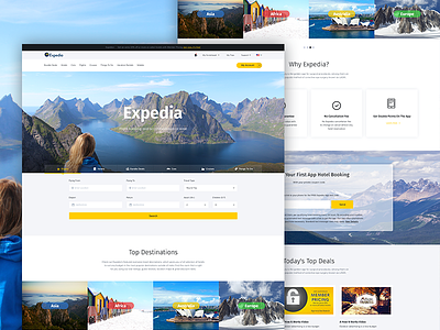 Expedia Website Redesign air booking expedia flight booking travel booking travel theme travel website