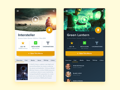 IMDB App Design app redesign gradient imdb app imdb app concept movie app movie app redesign video app design