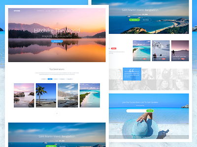 Hitch Hike Travel Design hitch hike hitchiking landing page tourism travel travel agency travel design web design