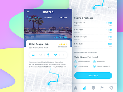 Booking App Details accommodation app booking app classified hotel app hotel booking mobile app ticket system ux design uxart.io