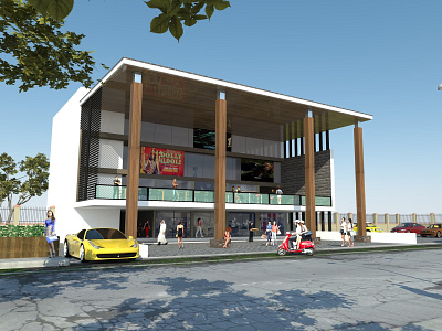Shopping Mall 3d 3dmax architechture rendering