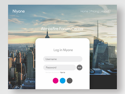 Nlyone Log In Page design ecommerce flat design web desgin