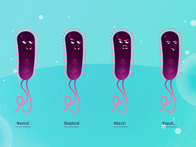 Bacterium bacterium characer charachter design gradient health health care personajes vector