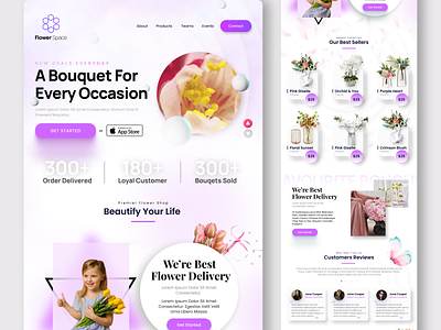 Flower Shop Website (Figma) branding design ecommerce figma flower graphic design modern ui ux