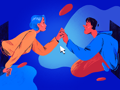 Finding love on the Internet adobe photoshop blog character dating editorial editorial illustration illustration