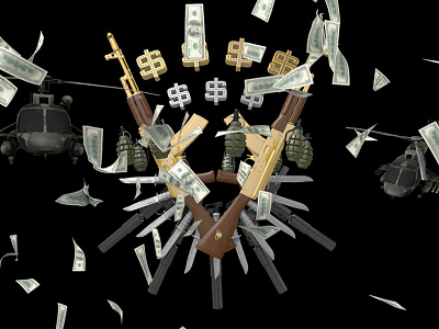 Guns and money ak47 c4d gta v guns helicopter money
