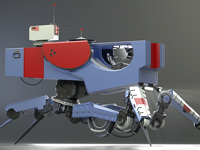 Spider Scout color hard surface modeling rendering subd