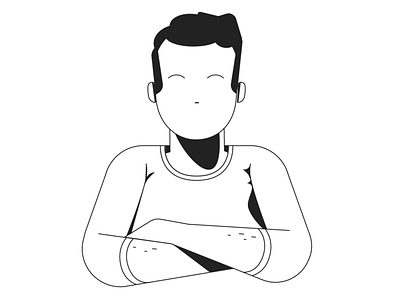 Guy character design illustration vector