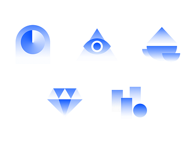 icons for program abstract blue cloud technology