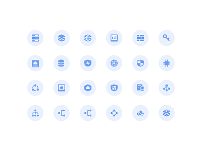 icons for products blue cloud icon