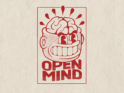 Open Mind apparel design graphic design illustration typography