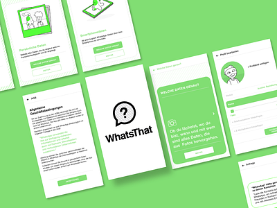 WhatsThat app app design green ui uiux whatsapp