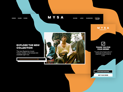 MYSA - Tim Wolff landingpage responsive shop ui ux website