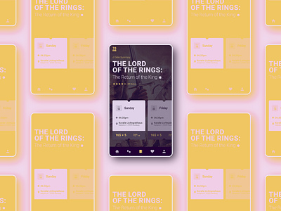 Cinema Tickets app cinematic interface ticket ui ux