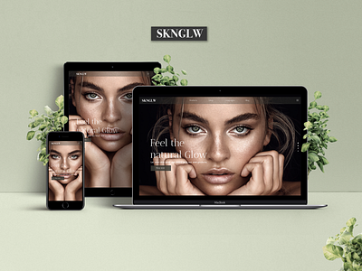 Landingpage - SKNGLW Shop branding responsive responsive design typography ui ux webside