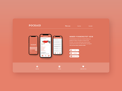 PockAid aid branding first responsive responsive design ui ux webside