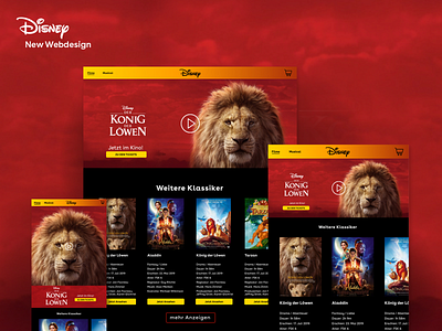 Disney - Concept Website disney responsive responsive website ui ux