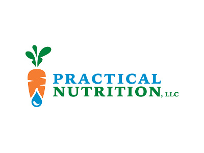 Practical Nutrition carrot diet drink food healthy leaves logo nutrition rabbit snack vegetable water