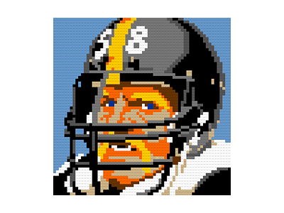 Jack Lambert LEGO Portrait bricks face football helmet lego memorabilia portraits sports steelers