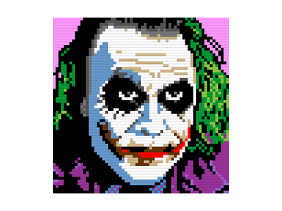 Joker LEGO Portrait batman bricks comic books comic con comics face joker lego memorabilia portraits super hero villains
