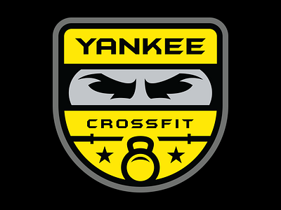Yankee CrossFit Patch barbell crossfit eyes kettlebell logo patch stars yankee