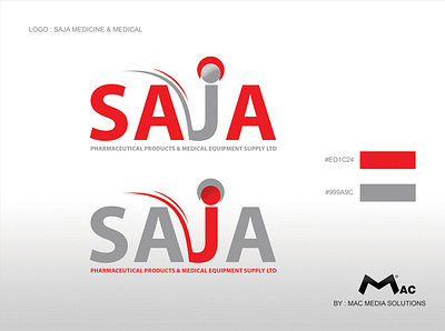 Saja Pharmaceutical branding design illustration medical equpment supply pharmaceutical vector