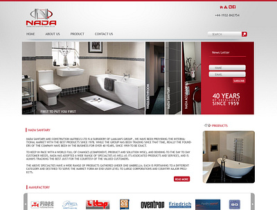 Nada Sanitry design website