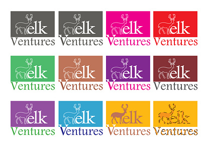 elk ventures branding illustration logo vector