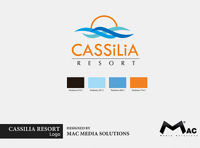 Cassilia Resort branding design illustration logo vector