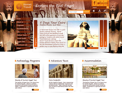 Kemet Travel branding design illustration logo ui ux website