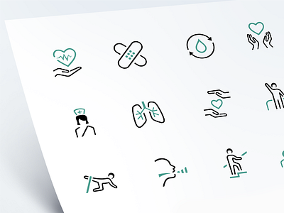 Symphony Network – Icons branding design heart hope icon illustration insult logo lungs marketing medicine nurses patch recovery ui ux vector web