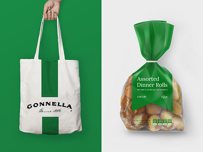 Gonnella – Branding Application baking branding bread chicago collage design dinner illustration logo marketing rolls