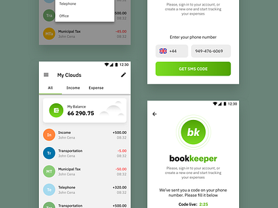 Book Keeper android android app app application design mobile app ui ux