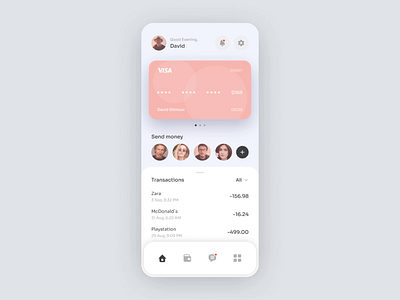 Banking app. Top up processing animal animation app application bank app banking card dog finance finance app fintech gif illustration mobile app pay processing transfer typography user flow