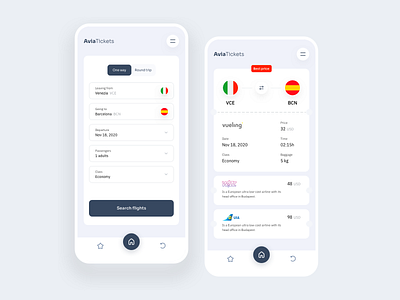 Avia Tickets Mobile App airplanes airports android android app app application design ios ios app italy plane planes planet spain ticket ticket app ticket booking tickets ux white