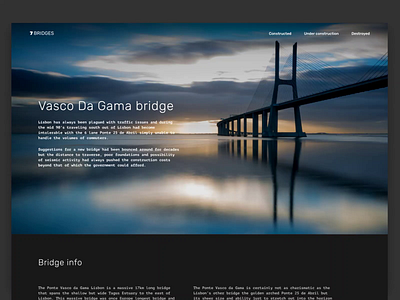 7 Bridges part.2 animation behance branding bridge design gif historic history landing landing page layout like logo typography ui ux video web web design website