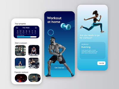 Fitness App UI activity app app design application design exercise fitness fitness app gym health interface ios app mobile app mobile app ui tracker ui ui design ux wellness workout