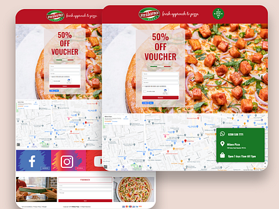 Pizza delivery landing page application clean design food and drink food delivery food delivery application food delivery website foodie homepage illustration interface landing page landingpage pizza pizza delivery ui ui design web web design website design