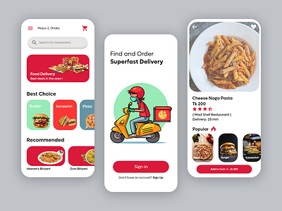 Food Delivery App Design