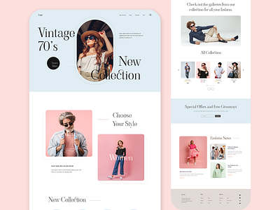 Online fashion store - Landing page