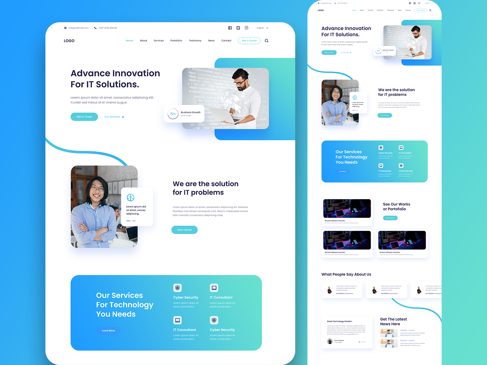 Tech website landing page UI by Mr. Anis on Dribbble