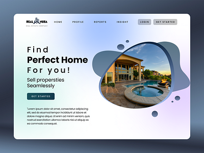 Real Estate landing page app app design application building clean ui design home homepage house interface landing page landing page design modern properties real estate real estate landing page ui ui design web design website