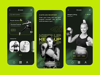 Fitness App UI activity app app design application clean creative design fitness fitness app gym interface ios minimal mobile mobile design running training ui ui design workout