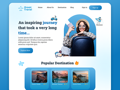 Great Travel | Travel Landing page