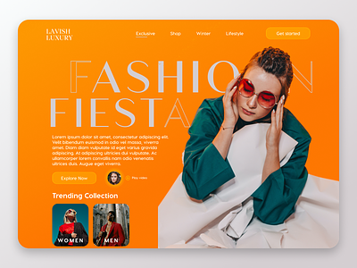 Fashion Landing page design by Mr. Anis on Dribbble