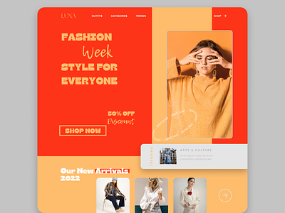 Fashion Landing page apparel branding clean ui clothing clothing brand design ecommerce fashion fashion landing page fashion store homepage illustration interface landing page online shopping streetwear ui ui design web design website