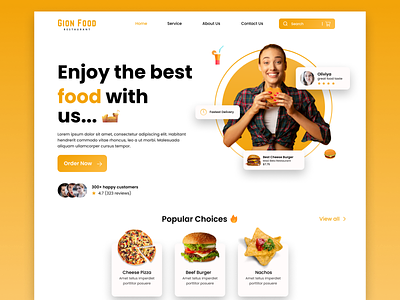 Restaurant website | Landing page design