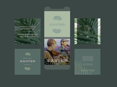 Easter Instagram Feed Graphics church design easter social media