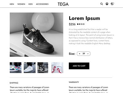 TEGA - Product Description Page branding css ui uidesign ux