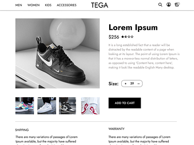 TEGA - Product Description Page